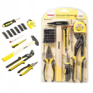 Hand Tool Set 50 pcs No name WMC-1050 — screwdriver, bits, pliers, hammer, combination pliers, tape measure, bag