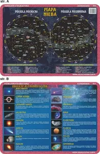 Educational placemat Visual System — Star Map and Astronomical Objects (VISU0052)