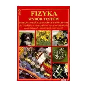 Book MEDYK Fizyka wybór testów T.1 Persona — educational physics test collection, Polish language, MPN 3440
