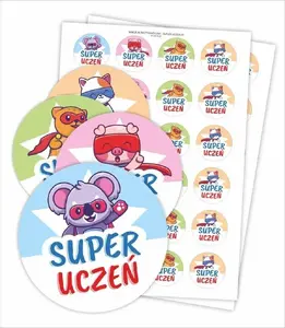 Motivational Stickers LearnHow Super Student — Pack of 48