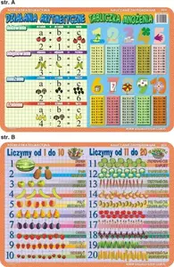Educational arithmetic activity set Visual System — multiplication tables and counting 1–10 and 11–20