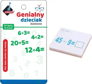 Flashcards ASKATO Genialny dzieciak — Division practice set (blister pack)