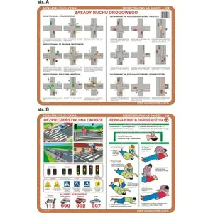 Educational poster Visual System VISU0036 — Road Safety, First Aid and Traffic Rules