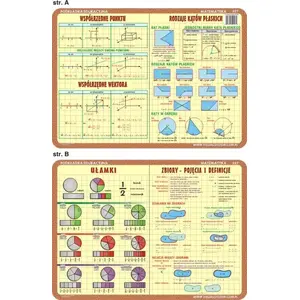 Educational mat Visual System — fractions, sets, point coordinates, angle types (learning aid)
