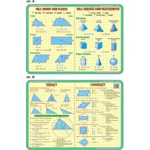 Educational mat Visual System — areas and perimeters of plane and solid figures; triangles and quadrilaterals