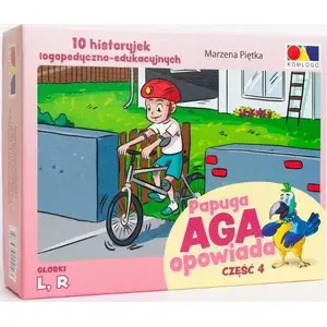 Children's Picture Stories book Komlogo — Historyjki obrazkowe. Papuga Aga opowiada cz. 4 (Polish picture storybook)