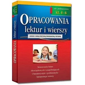 Mācību materiāls Greg Opracowania SP 4–6 — lasījumu un dzejoļu analīzes (skolas literatūra, 2018 izdevums)