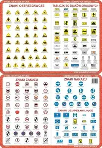 Educational Mat Visual System VISU0037 — Road Signs: Prohibitory, Mandatory, Supplemental, Warning, Plates
