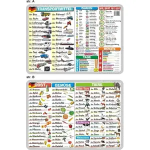 Educational Mat Visual System VISU0022 — themed learning mat for fruits, vegetables, animals, transport (illustration-based)