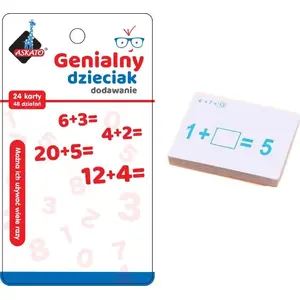 Flashcards ASKATO Genialny dzieciak — Math addition flashcards, blister pack