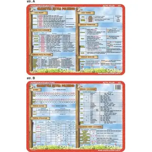 Educational mat Visual System VISU0007 — Polish grammar: alphabet, verb conjugation, parts of speech, sentence elements