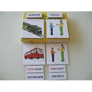 Educational kit Arson 'Zestaw dydaktyczny. Komu daje? Czym jedzie?' – teaching set for classroom activities