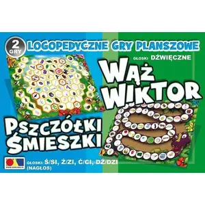 Komlogo 2 gry Wąż Wiktor/Pszczółki Śmieszki – board game set, children’s tabletop games