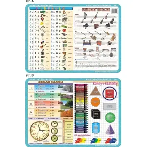 Educational wall chart Visual System – Alphabet, musical instruments, clock, colors and shapes