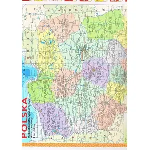 Educational map mat — Visual System Polska general geographic and administrative-road map of Poland