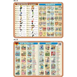 Educational mat Visual System — German alphabet, opposites, verbs and professions (learning board)