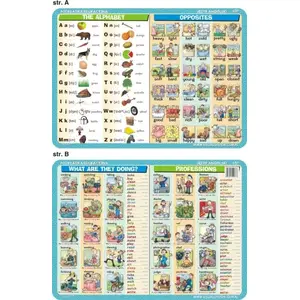 Educational Placemat Visual System – The Alphabet, Opposites, Actions & Professions (children’s learning mat)