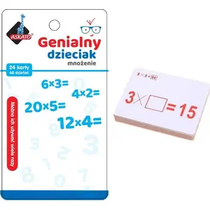 Flashcards ASKATO — 'Genialny dzieciak' Multiplication Set, blister pack