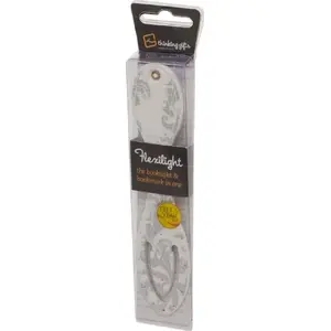 Lasīšanas lampa Thinking Gifts Flexilight White Flowers — grāmatu lampa, lokana kakla, LED