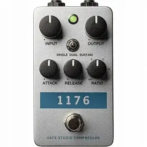Studio compressor pedal Universal Audio UAFX 1176 – classic 1176 FET-style dynamics for guitar and bass