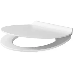 Сиденье для унитаза CERSANIT K98-0211 универсальное SLIM из дюропласта антимикробное с плавным закрыванием и быстрым снятием