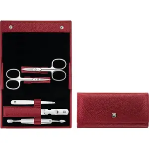 Набор для маникюра Zwilling Beauty Classic Inox, 5 предметов, красный кожаный чехол