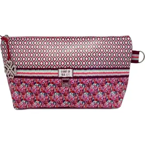 Cosmetic Bag Make Notes Bloom — compact toiletry pouch with patterned fabric