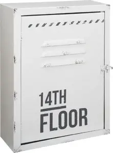 Key box ATMOSPHERA 30x23 cm white wall-mounted metal key cabinet