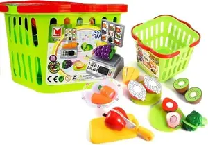 Игровой набор LEANToys Koszyczek z Warzywami Do Krojenia — овощи для нарезки с весами, модель 2206