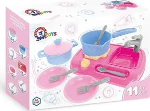 Игровая кухня Technok модель TEH5989 — набор 11 предметов с аксессуарами в коробке