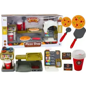 Игровой набор LEANToys: магазин с пиццей, кофемашиной, напитками и кассой (18099)