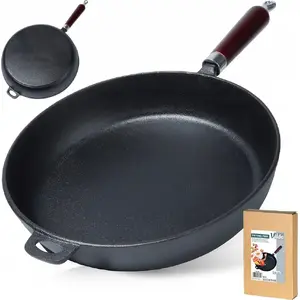 Cast iron frying pan Vilde CAST LINE 30 cm, durable heavy pan for stovetop cooking