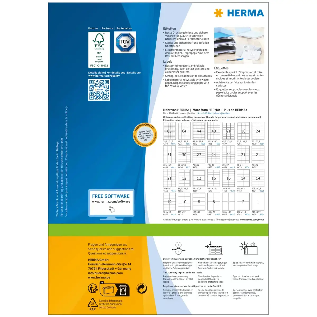 HERMA 4674 self-adhesive label 4674 Photo 2