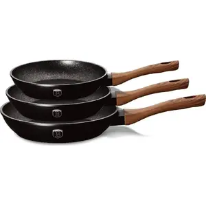 frying pans set berlinger haus Ebony 20/24/28 cm 3 pcs, non-stick cookware