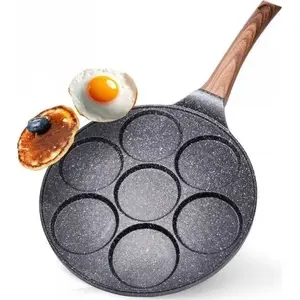 Frying Pan Vilde granite-style Black & Wood for up to 7 eggs/pancakes, model 199007