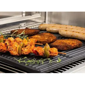 Cast iron double-sided grill pan KRISBERG KR 2643 with handles for open-fire cooking