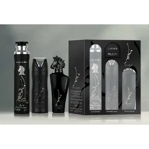 Perfume set: Maahir Black Edition eau de parfum 100 ml + perfumed spray 200 ml + air freshener 300 ml