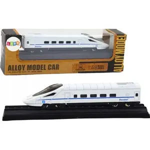 Model train car LEANToys 1:48 scale metal collector wagon white