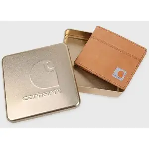 Ādas bifold maks Carhartt Saddle — Carhartt Brown, kompakts bifold maks