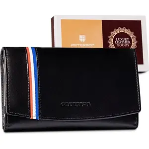 Large women's wallet Peterson with RFID Protect system, model PTN RD-31-GCL 1 Rov