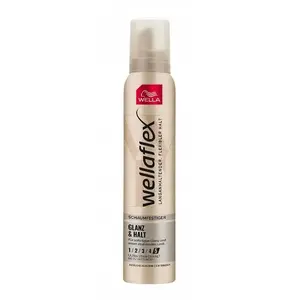 Hair Mousse Procter Wellaflex Shiny Hold 200 ml — styling foam for glossy, flexible hold