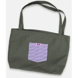 Сумка-тоут Nuvola Pelle Torba Ben Davis Canvas Tote Olive, хлопковый канвас, открытый верх