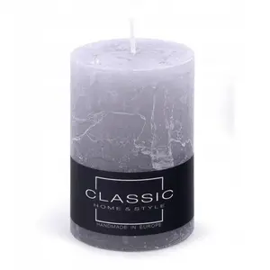 Rustic pillar candle Donau Home 70×100 mm, grey