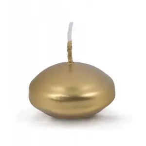 Floating tealight candle Donau Home 48×28 mm — pack of 12, gold