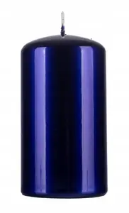Cylinder Candle Donau Home Aurora, 70×130 mm, cobalt
