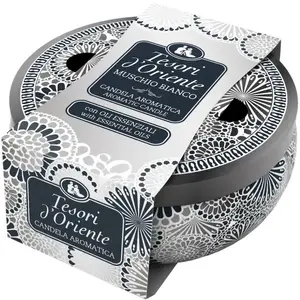 Tesori d’Oriente White Musk vaska svece Apaļš Baltais muskuss 1 pcs