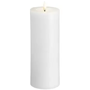 Usorteret Moods & More MM LED pillar candle Silk Melted Classic white 74×200 mm