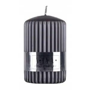 Donau Home rievota staba svece Alva 60×90 mm, antracīta