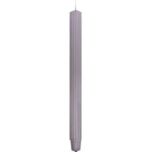 Kotarbau table candle DONAU HOME 25×300 mm, ribbed, set of 4, grey