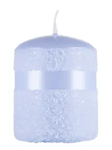 Kolonnas svece Donau Home Milo 70×90 mm — pērloti zila